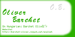 oliver barchet business card